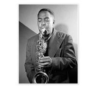 Posterlounge Charlie Parker Poster de William P. Gottlieb/LOC 70 x 90 cm Noir et blanc Tableaux Décoration murale