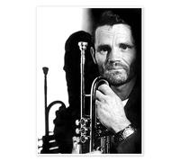 Posterlounge Chet Baker Poster | 50 x 70 cm Noir et blanc Tableaux Décoration murale