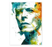 Posterlounge David Bowie Watercolour Poster de Thomas Klee 50 x 70 cm Tableaux Décoration murale