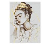Posterlounge Dreamy Frida Kahlo Poster de DejaReve 13 x 18 cm Or Tableaux Décoration murale