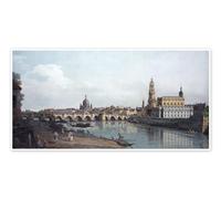 Posterlounge Dresde et le pont Auguste Poster de Bernardo Bellotto (Canaletto) 140 x 70 cm Tableaux Décoration murale