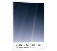 Posterlounge Earth - Pale Blue Dot Tableau en verre acrylique de NASA 30 x 40 cm Bleu Tableaux Décoration murale