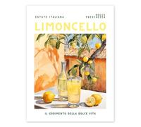 Posterlounge Estate Italiana - Limoncello Poster de Ohkimiko 50 x 70 cm Jaune Tableaux Décoration murale