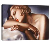 Posterlounge Femme Endormie Tableau sur toile de Tamara de Lempicka 40 x 30 cm Tableaux Décoration murale