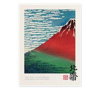 Posterlounge Fine Wind, Clear Morning Poster de Katsushika Hokusai 50 x 70 cm Tableaux Décoration murale