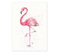Posterlounge Flamant rose élégant Poster | 50 x 70 cm de Sillier Than Sally Déco pastel Tableaux Décoration murale