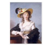 Posterlounge Gabrielle de Polignac Poster | 60 x 80 cm de Elisabeth Louise Vigee-Lebrun Bleu Tableaux Décoration murale