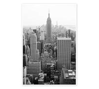 Posterlounge Gratte-ciels à New York Poster | 20 x 30 cm Noir et blanc Tableaux Décoration murale