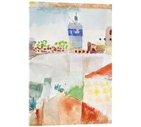 Posterlounge Hammamet et sa Mosquée, 1914 Tableau en verre acrylique | 100 x 130 cm de Paul Klee Tableaux Décoration murale