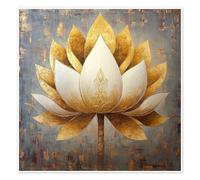 Posterlounge Harmony of the Sacred Bloom Poster de DejaReve 40 x 40 cm Or Tableaux Décoration murale