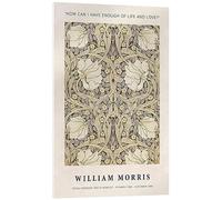Posterlounge How can I have enough of Life and Love? Tableau en verre acrylique de William Morris 40 x 60 cm Beige Tableaux Décoration murale