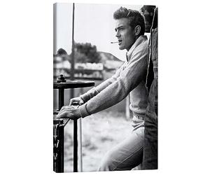Posterlounge James Dean Tableau sur toile de Celebrity Collection 20 x 30 cm Noir et blanc Tableaux Décoration murale