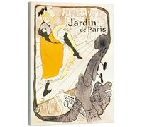 Posterlounge Jane Avril Tableau sur toile | 50 x 70 cm de Henri de Toulouse-Lautrec Beige Tableaux Décoration murale