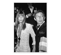 Posterlounge Jane Birkin et Serge Gainsbourg Poster de Celebrity Collection 90 x 130 cm Noir et blanc Tableaux Décoration murale
