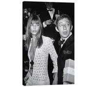 Posterlounge Jane Birkin et Serge Gainsbourg Tableau sur toile | 40 x 60 cm de Celebrity Collection Noir et blanc Tableaux Décoration murale