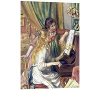 Posterlounge Jeunes Filles au piano, 1892 Tableau en verre acrylique de Pierre-Auguste Renoir 30 x 40 cm Tableaux Décoration murale