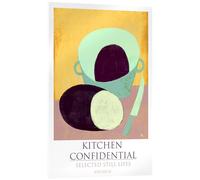 Posterlounge Kitchen Confidential - Still Life With Sliced Eggplant Tableau en verre acrylique de Marco Marella 70 x 100 cm Jaune Tableaux Décoration murale