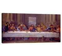 Posterlounge La Cène, après Léonard de Vinci Tableau sur toile de Nicolas Poussin 100 x 50 cm Tableaux Décoration murale