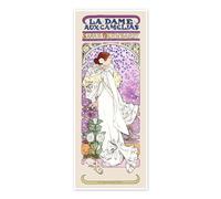 Posterlounge La Dame aux Camélias : Sarah Bernhardt Poster de Alfons Mucha 20 x 50 cm Tableaux Décoration murale