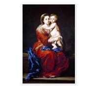 Posterlounge La Madone du rosaire Poster | 90 x 130 cm de Bartolomé Esteban Murillo Noir Tableaux Décoration murale
