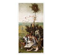 Posterlounge La Nef des fous Poster | 50 x 100 cm de Hieronymus Bosch Vert Tableaux Décoration murale