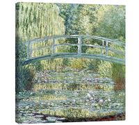 Posterlounge Le bassin aux nymphéas, harmonie verte Tableau sur toile | 30 x 30 cm de Claude Monet Vert Tableaux Décoration murale