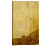 Posterlounge Le Chien Tableau sur toile de Francisco José de Goya 40 x 60 cm Marron Tableaux Décoration murale