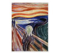 Posterlounge Le Cri Poster de Edvard Munch 60 x 80 cm Orange Tableaux Décoration murale