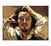 Posterlounge Le Désespéré Poster | 70 x 50 cm de Gustave Courbet Marron Tableaux Décoration murale