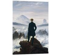Posterlounge Le Voyageur contemplant une mer de nuages Tableau en verre acrylique de Caspar David Friedrich 30 x 40 cm Tableaux Décoration murale
