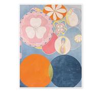 Posterlounge Les Dix plus Grands, n° 2, l'enfance Poster | 30 x 40 cm de Hilma af Klint Bleu Tableaux Décoration murale