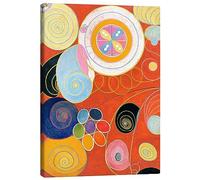 Posterlounge Les Dix plus Grands, n° 3, l'adolescence Tableau sur toile | 100 x 130 cm de Hilma af Klint Déco colorée Tableaux Décoration murale