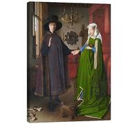 Posterlounge Les Époux Arnolfini Tableau sur toile de Jan van Eyck 30 x 40 cm Tableaux Décoration murale