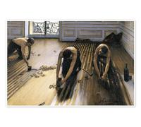 Posterlounge Les Raboteurs de parquet Poster | 60 x 40 cm de Gustave Caillebotte Tableaux Décoration murale