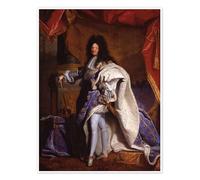 Posterlounge Louis XIV dans ses habits royaux Poster de Hyacinthe Rigaud 30 x 40 cm Marron Tableaux Décoration murale