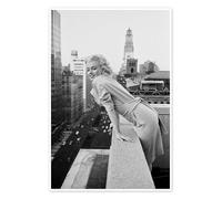 Posterlounge Marilyn Monroe à New York Poster de Celebrity Collection 70 x 100 cm Noir et blanc Tableaux Décoration murale