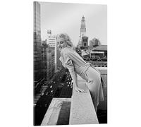 Posterlounge Marilyn Monroe à New York Tableau en verre acrylique de Celebrity Collection 60 x 90 cm Noir et blanc Tableaux Décoration murale