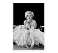 Posterlounge Marilyn Monroe en tutu Poster de Celebrity Collection 60 x 90 cm Noir et blanc Tableaux Décoration murale