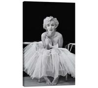 Posterlounge Marilyn Monroe en tutu Tableau sur toile | 20 x 30 cm de Celebrity Collection Noir et blanc Tableaux Décoration murale