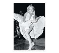 Posterlounge Marilyn Monroe Pose Poster | 100 x 150 cm de Celebrity Collection Noir et blanc Tableaux Décoration murale