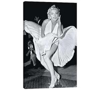 Posterlounge Marilyn Monroe Pose Tableau sur toile de Celebrity Collection 70 x 100 cm Noir et blanc Tableaux Décoration murale