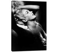 Posterlounge Marilyn Monroe Side Profile Tableau sur toile 50 x 70 cm Noir Tableaux Décoration murale