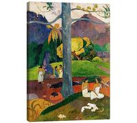 Posterlounge Mata Mua (Autrefois) Tableau sur toile de Paul Gauguin 70 x 90 cm Déco colorée Tableaux Décoration murale