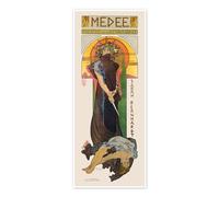 Posterlounge Médée Poster de Alfons Mucha 30 x 70 cm Beige Tableaux Décoration murale