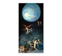 Posterlounge Montée des bienheureux vers l'empyrée Poster de Hieronymus Bosch 20 x 40 cm Bleu Tableaux Décoration murale