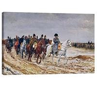 Posterlounge Napoléon en campagne Tableau sur toile de Jean-Louis Ernest Meissonier 60 x 40 cm Tableaux Décoration murale