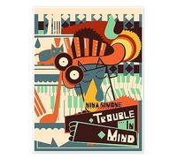 Posterlounge Nina Simone, Trouble in Mind Poster | 50 x 70 cm de Vintage Entertainment Collection Tableaux Décoration murale