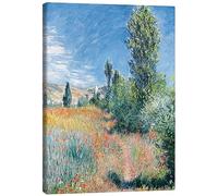 Posterlounge Paysage dans l'île Saint-Martin Tableau sur toile de Claude Monet 30 x 40 cm Tableaux Décoration murale