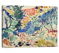 Posterlounge Paysage près de Collioure, 1905 Tableau sur toile | 80 x 60 cm de Henri Matisse Déco colorée Tableaux Décoration murale