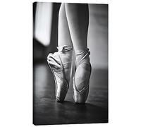 Posterlounge Pieds de danseuse Tableau sur toile | 20 x 30 cm de Iconic Photo Collection Noir et blanc Tableaux Décoration murale